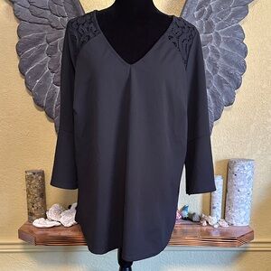 Michel Studio Black Lace upper Top